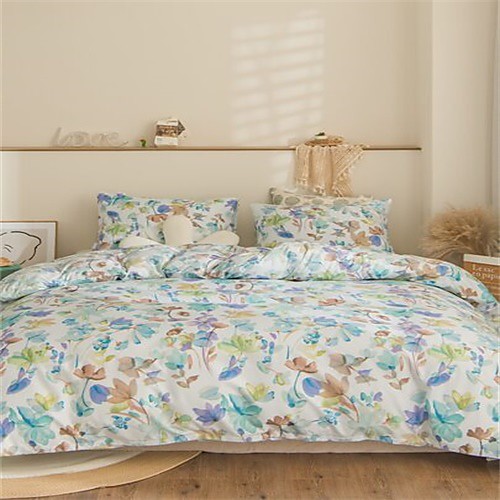 

3-Piece Duvet Cover Set Hotel Bedding Sets Comforter Cover with Soft Lightweight Microfiber Include 1 Duvet Cover 2 Pillowcases for Double/Queen/King(1 Pillowcase for Twin/Single)