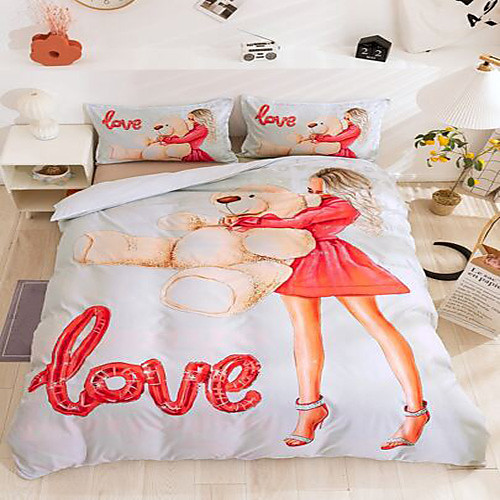 

3-Piece Duvet Cover Set Hotel Bedding Sets Comforter Cover with Soft Lightweight Microfiber Include 1 Duvet Cover 2 Pillowcases for Double/Queen/King(1 Pillowcase for Twin/Single)
