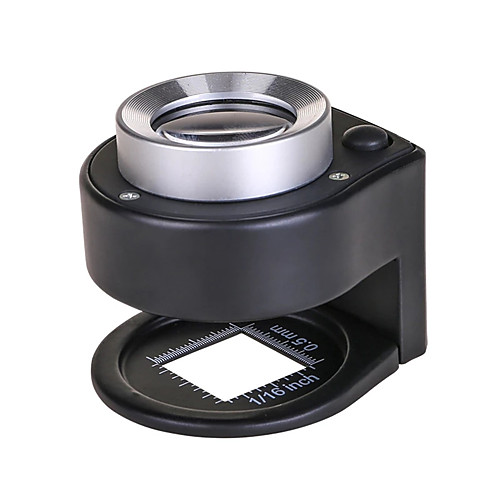 

Optical Glass Lens Magnifier Thread Counter Magnifier 6 LED Foldable Metal Linen Tester 30X