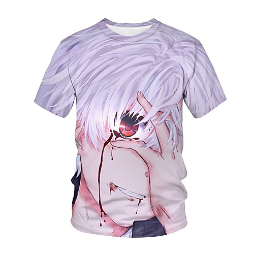 

Inspired by Tokyo Ghoul Cosplay Anime Cartoon 100% Polyester 3D Harajuku Graphic Kawaii T-shirt For Women's / Men's