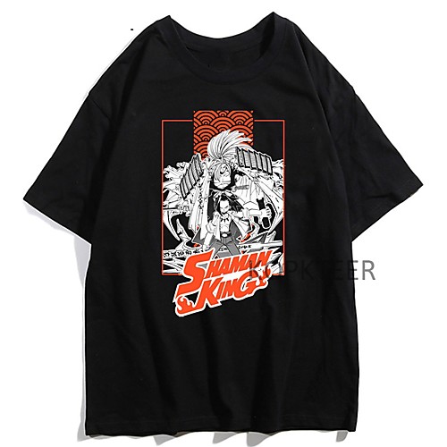 

Inspired by Shaman King Cosplay Anime Cartoon Polyester / Cotton Blend Print Harajuku Graphic Kawaii T-shirt For Women's / Men's