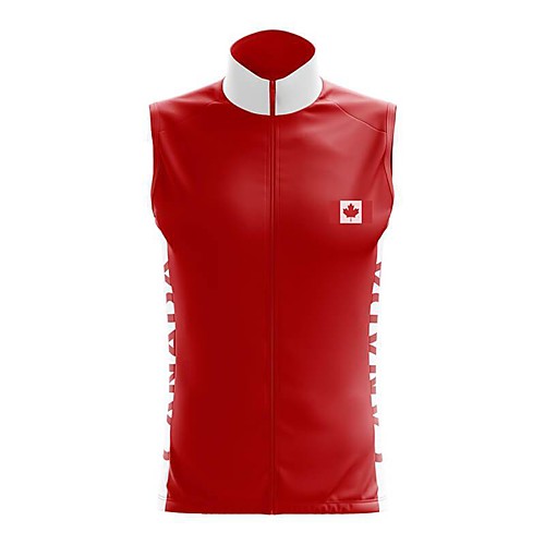 

21Grams Women's Sleeveless Cycling Jersey Summer Spandex Red Canada Bike Top Mountain Bike MTB Road Bike Cycling Quick Dry Moisture Wicking Sports Clothing Apparel / Stretchy / Athleisure