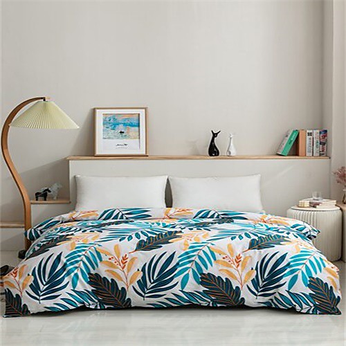 

3-Piece Duvet Cover Set Hotel Bedding Sets Comforter Cover with Soft Lightweight Microfiber Include 1 Duvet Cover 2 Pillowcases for Double/Queen/King(1 Pillowcase for Twin/Single)