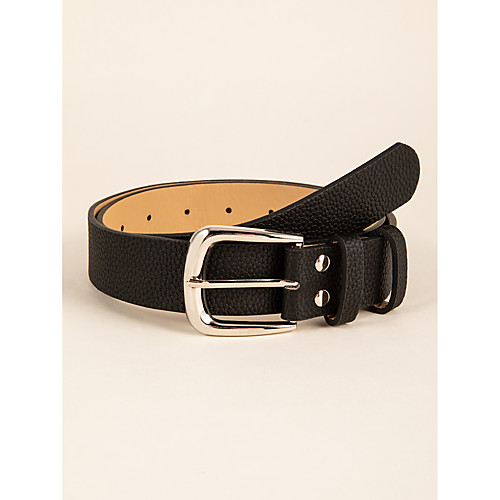 

Women's Waist Belt Daily Date Dress Black Belt Solid Colored