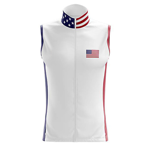 

21Grams Women's Sleeveless Cycling Jersey Summer Spandex White American / USA Bike Top Mountain Bike MTB Road Bike Cycling Sports Clothing Apparel / Stretchy / Athleisure