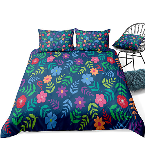 

Duvet Cover Sets 3 Piece Rayon / Polyester 3D Rainbow Reactive Print Bohemian Style