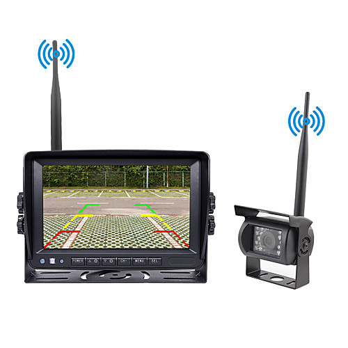 

Factory Outlet PZ607-W-D LCD Digital Screen Wireless Car Reversing Monitor / Reversing Radar Kit Waterproof / 360° monitoring for Car