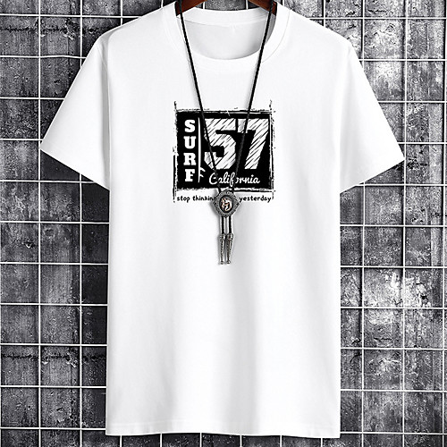 

Men's Unisex Tee T shirt Hot Stamping Text Graphic Prints Plus Size Zero two Print Short Sleeve Casual Tops Cotton Basic Designer Big and Tall White Black Gray