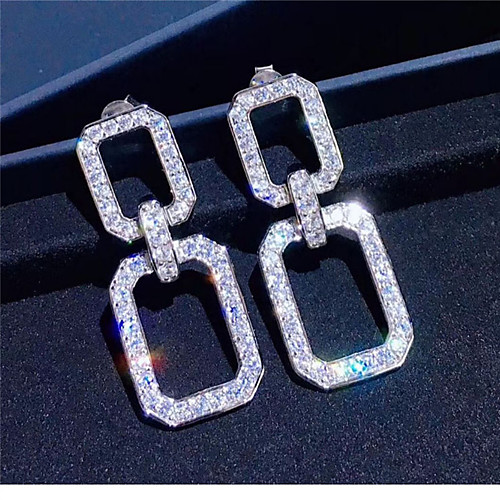 

Dangle Earrings Classic Fashion Punk Trendy Romantic Sweet Cute Imitation Pearl Earrings Jewelry Silver For Gift Date Street Birthday Festival 1 Pair