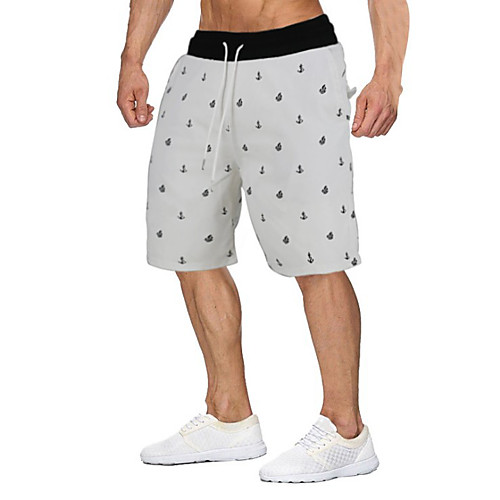 

Men's Casual Sports Outdoor Sports Casual Sports Sweatpants Shorts Pants Skull Short Print White Blue Red Yellow Black-Red