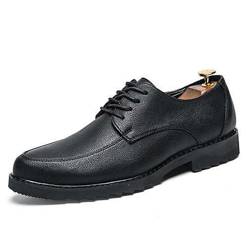 

Men's Oxfords Formal Shoes Dress Shoes Business British Wedding Party & Evening PU Non-slipping Wear Proof Black Brown Fall Winter