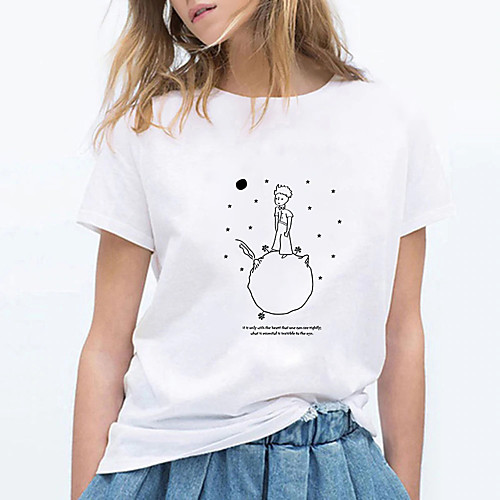 

Inspired by Little Prince Cosplay Anime Cartoon Polyester / Cotton Blend Print Harajuku Graphic Kawaii T-shirt For Women's / Men's