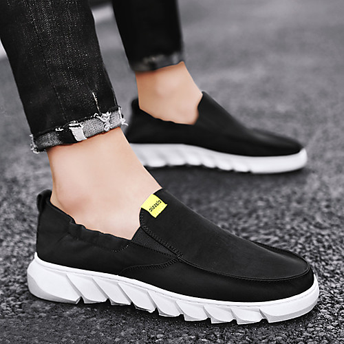

Men's Loafers & Slip-Ons Comfort Loafers Comfort Shoes Outdoor Walking Shoes Canvas Breathable Gray Green Black Summer