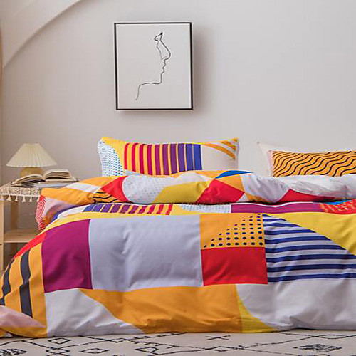 

3-Piece Duvet Cover Set Hotel Bedding Sets Comforter Cover with Soft Lightweight Microfiber Include 1 Duvet Cover 2 Pillowcases for Double/Queen/King(1 Pillowcase for Twin/Single)
