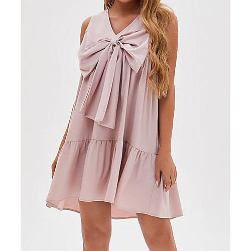 

Women's A Line Dress Knee Length Dress Blue Blushing Pink Green Black Red Sleeveless Solid Color Spring Summer Casual 2021 S M L XL XXL XXXL / Cotton / Cotton