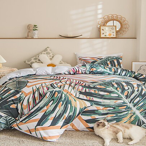 

3-Piece Duvet Cover Set Hotel Bedding Sets Comforter Cover with Soft Lightweight Microfiber Include 1 Duvet Cover 2 Pillowcases for Double/Queen/King(1 Pillowcase for Twin/Single)