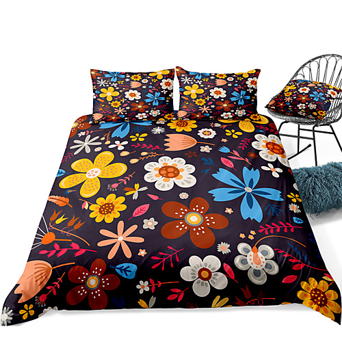 

Duvet Cover Sets 3 Piece Rayon / Polyester 3D Rainbow Reactive Print Bohemian Style