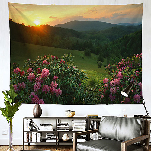 

Landscape Wall Tapestry Art Decor Blanket Curtain Hanging Home Bedroom Living Room Decoration Polyester Floral