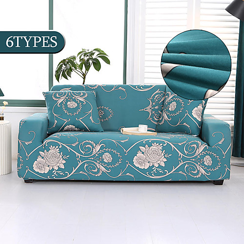 

Stretch Sofa Cover Slipcover Elastic Sectional Couch Armchair Loveseat 4 or 3 seater L shapeFloralFlowerSoft Durable Washable