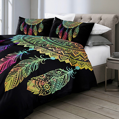 

3-Piece Duvet Cover Set Hotel Bedding Sets Comforter Cover with Soft Lightweight Microfiber Include 1 Duvet Cover 2 Pillowcases for Double/Queen/King(1 Pillowcase for Twin/Single)