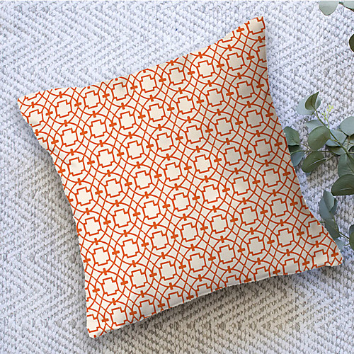 

Orange Geometric Double Side Cushion Cover 1PC Soft Decorative Square Throw Pillow Cover Cushion Case Pillowcase for Sofa Bedroom Livingroom Outdoor Superior Quality Machine Washable Outdoor Cushion for Sofa Couch Bed Chair