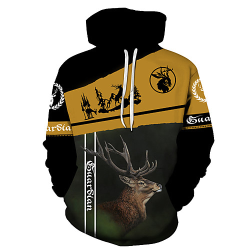 

Men's Unisex Plus Size Pullover Hoodie Sweatshirt Graphic Prints Animal Print Hooded Casual Daily Holiday 3D Print Basic Designer Hoodies Sweatshirts Long Sleeve 1 2 3