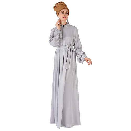 

Arabian Adults Women's Cosplay Abaya Dress Arabian Dress For Party Halloween Polyster Solid Color Halloween Carnival Masquerade Dress