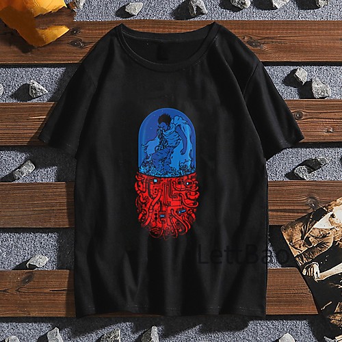

Inspired by Akira Cosplay Anime Cartoon Polyester / Cotton Blend Print Harajuku Graphic Kawaii T-shirt For Women's / Men's