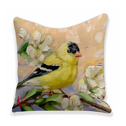 

Double Side Cushion Cover 1PC Faux Linen Soft Decorative Square Throw Pillow Cover Cushion Case Pillowcase for Sofa Bedroom Superior Quality Machine Washable Outdoor Cushion for Sofa Couch Bed Chair