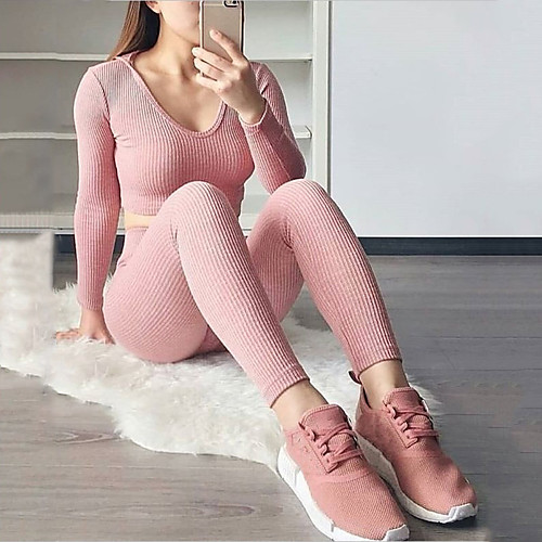 

Women's Sporty Active Classic Style Solid Color Pullover Sweater Co-ords Long Sleeve Sweater Cardigans Hooded Fall Winter Light Blue Bright green caramel colour