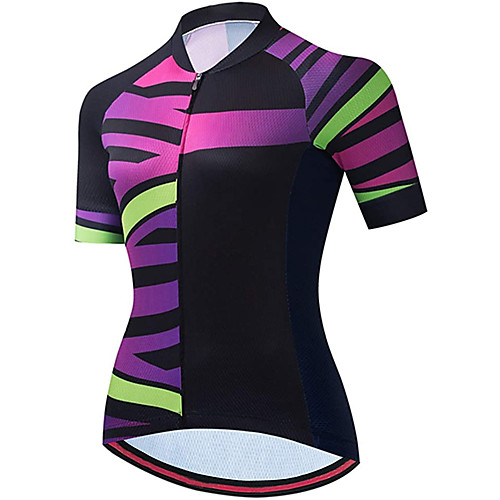 

21Grams Women's Short Sleeve Cycling Jersey Summer Spandex Black Bike Top Mountain Bike MTB Road Bike Cycling Sports Clothing Apparel / Stretchy / Athleisure