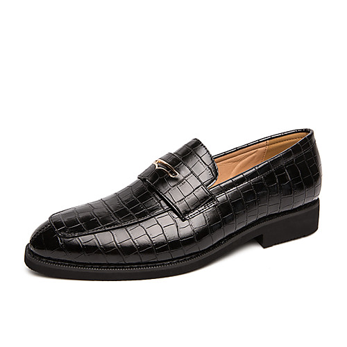 

Men's Loafers & Slip-Ons Formal Shoes Dress Loafers Penny Loafers Business Classic Daily Office & Career Walking Shoes PU Non-slipping Wear Proof Red Black Fall Spring