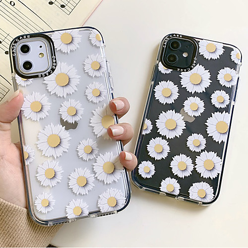 

Phone Case For Apple Back Cover iPhone 12 Pro Max 11 SE 2020 X XR XS Max 8 7 6 Shockproof Dustproof Transparent Flower TPU