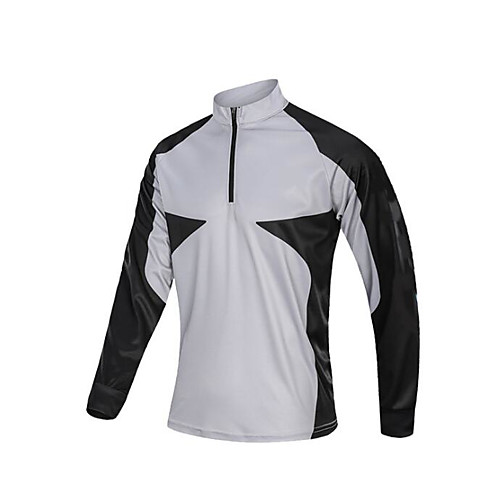 

CAWANFLY Men's Fishing Jacket Outdoor Long Sleeve UPF50 Quick Dry Waterproof Zipper Breathable UV Protection Jacket Top Autumn / Fall Spring Summer Athleisure Fishing Camping & Hiking White / Black