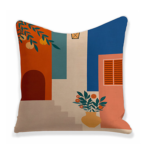 

Contrast Color Double Side Cushion Cover 1PC Soft Throw Pillow Cover Cushion Case Pillowcase for Sofa Bedroom Livingroom Superior Quality Machine Washable Outdoor Cushion for Sofa Couch Bed Chair