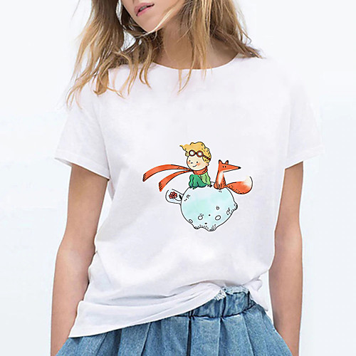 

Inspired by Little Prince Cosplay Anime Cartoon Polyester / Cotton Blend Print Harajuku Graphic Kawaii T-shirt For Women's / Men's