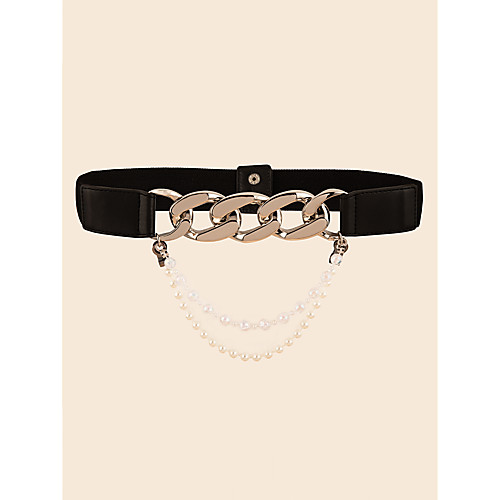 

Women's Buckle Street Daily Dress Black Belt Solid Colored