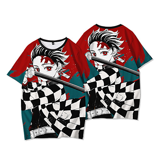 

Inspired by Demon Slayer Cosplay Anime Cartoon 100% Polyester 3D Harajuku Graphic Kawaii T-shirt For Women's / Men's