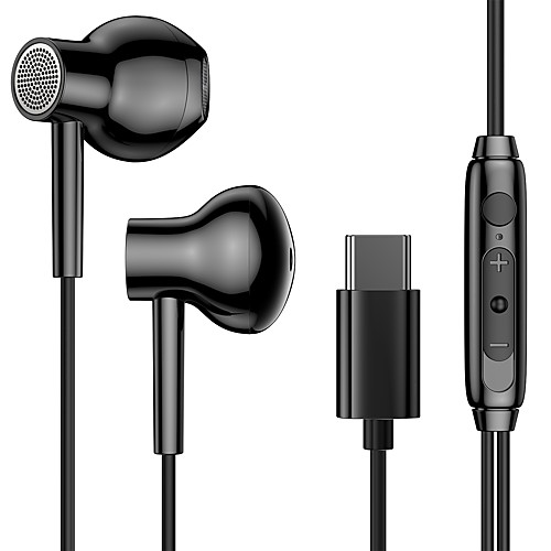 

Joyroom JR-EC01 Wired In-ear Earphone USB Type C Ergonomic Design Stereo with Microphone for Apple Samsung Huawei Xiaomi MI Mobile Phone