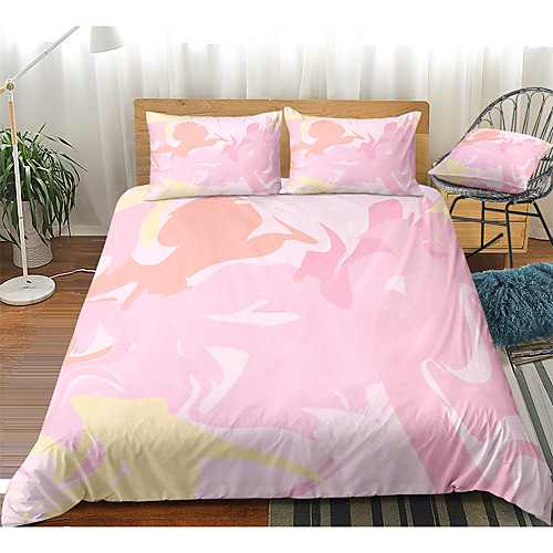 

Duvet Cover Sets 3 Piece Rayon / Polyester 3D Rainbow Reactive Print Bohemian Style