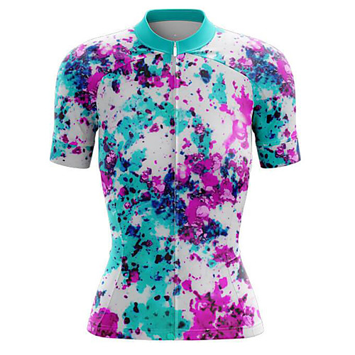 

21Grams Women's Short Sleeve Cycling Jersey Summer Spandex RedBlue Camo / Camouflage Bike Top Mountain Bike MTB Road Bike Cycling Sports Clothing Apparel / Stretchy / Athleisure