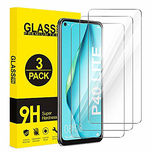 

Phone Screen Protector For Huawei P40 P40 Pro P40 lite P40 lite E Tempered Glass 3 pcs High Definition (HD) 9H Hardness Explosion Proof Front Screen Protector Phone Accessory