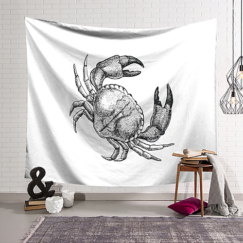 

Crab Wall Tapestry Art Decor Blanket Curtain Hanging Home Bedroom Living Room Decoration Polyester