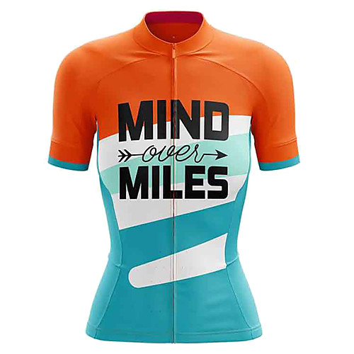 

21Grams Women's Short Sleeve Cycling Jersey Summer Spandex Polyester RedBlue Bike Jersey Top Mountain Bike MTB Road Bike Cycling Quick Dry Moisture Wicking Breathable Sports Clothing Apparel