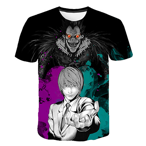 

Inspired by Death Note Cosplay Anime Cartoon 100% Polyester 3D Harajuku Graphic Kawaii T-shirt For Women's / Men's