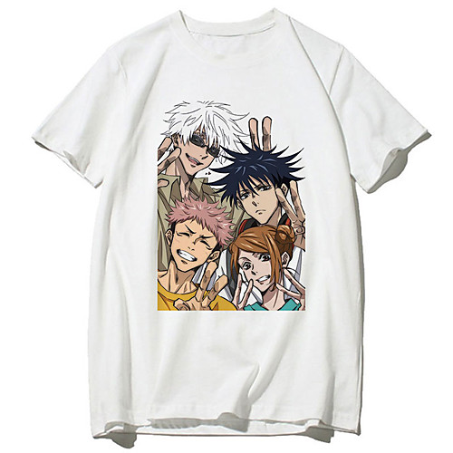 

Inspired by Jujutsu Kaisen Cosplay Anime Cartoon Polyester / Cotton Blend Print Harajuku Graphic Kawaii T-shirt For Women's / Men's