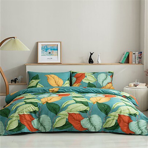 

3-Piece Duvet Cover Set Hotel Bedding Sets Comforter Cover with Soft Lightweight Microfiber Include 1 Duvet Cover 2 Pillowcases for Double/Queen/King(1 Pillowcase for Twin/Single)
