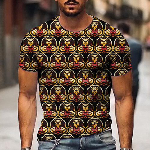 

Men's Tee T shirt 3D Print Cartoon Graphic Animal Plus Size Short Sleeve Casual Tops Basic Designer Slim Fit Big and Tall A B C