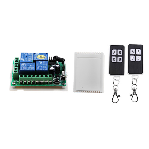 

DC12V 4CH RF Wireless remote control switch / 10A relay ON OFF receiver /learning code 433mhz /Momentary /Toggle/Latched can change
