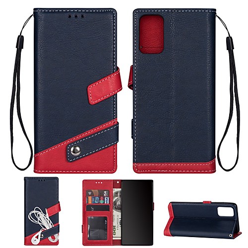 

Phone Case For Samsung Galaxy Full Body Case S21 S21 Plus S21 Ultra S9 S9 Plus A8 2018 Note 20 Ultra Galaxy Note 10 Note 10 Note 20 Wallet Card Holder Shockproof Solid Colored PU Leather